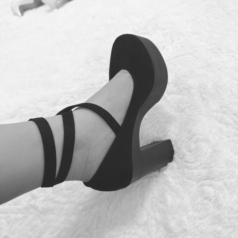 Platform Black Women's Heels 39